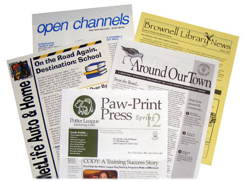 photo of various newsletters